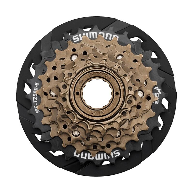 Poza Pinion SHIMANO TOURNEY TZ 6 viteze cu protecție pentru spițe (MF-TZ500-6-CP) - imagine mare 1