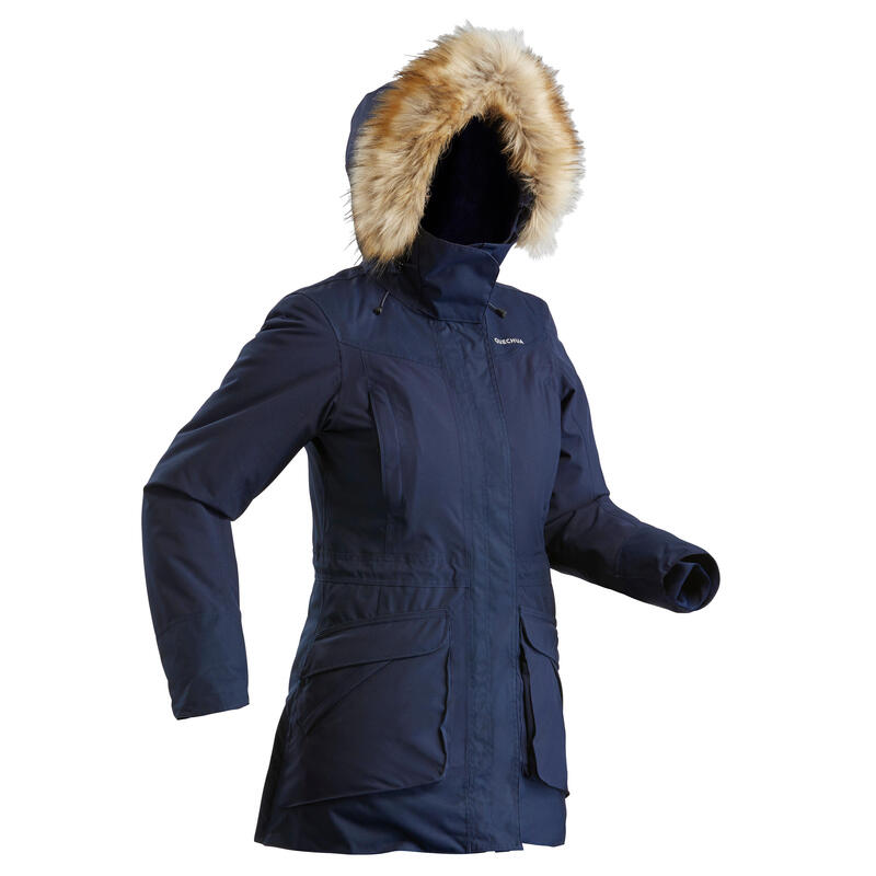 Poza Geacă Parka Iarnă Impermeabilă Drumeție pe zăpadă SH500 U-Warm -20°C Albastru Damă - imagine mare 4