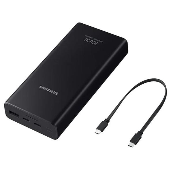 Poza Acumulator Extern Samsung EB-P5300XJEGEU, 20000 mAh, Super Fast Charge, PD 3.0, 25W, 1 x USB, 2 x USB-C (Negru) - imagine mare 3