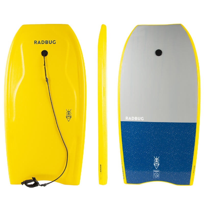 Bodyboard 100 + leash Galben