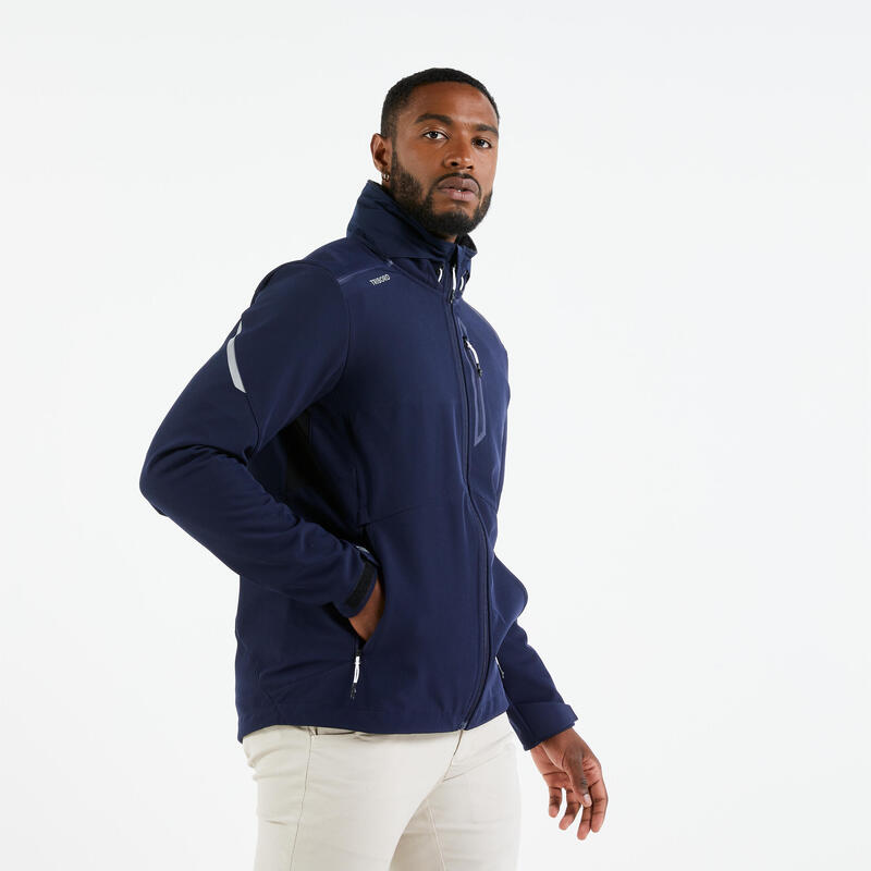 Poza Geacă Softshell anti-vânt navigație Sailing 900 Navy Bărbați - imagine mare 2