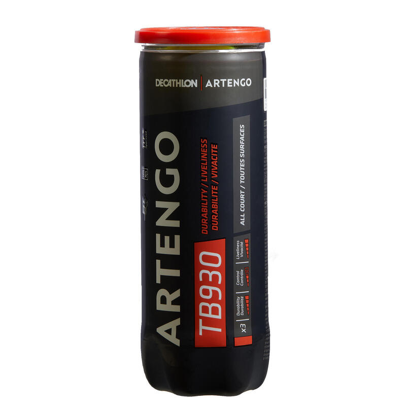 Poza Set 3 Mingi de Tenis TB930 Galben - imagine mare 3