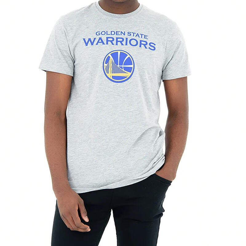 Poza Tricou Baschet New Era NBA Golden State Warriors Gri Adulţi - imagine mare 1
