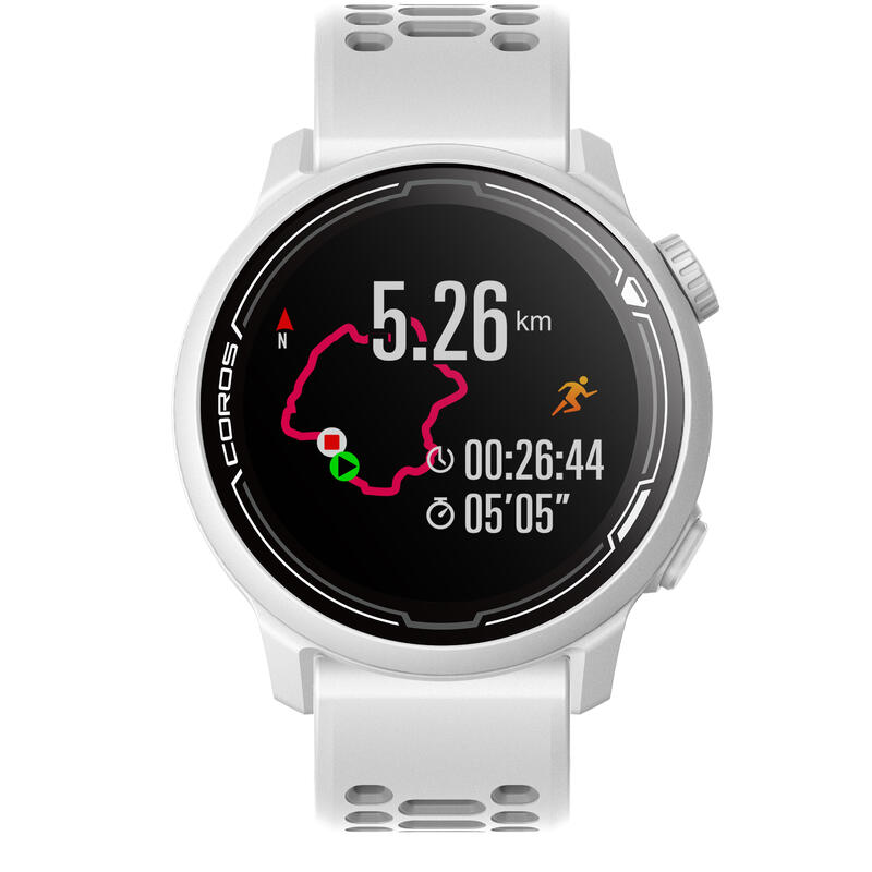 Poza Ceas Smartwatch GPS Multisports PACE 2 Alb - imagine mare 2