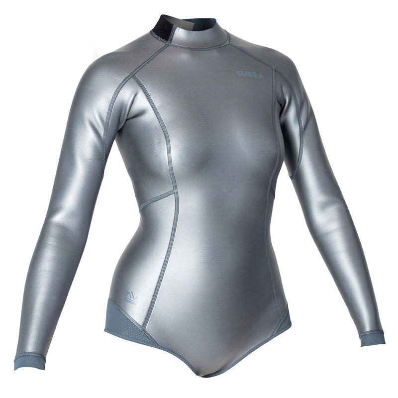 Poza Body scufundare în apnee FRD500 neopren glide skin 1,5mm Gri Damă - imagine mare 2