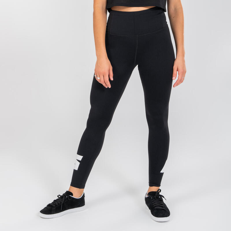 Poza Colanți dans urban cu talie înaltă Negru cu imprimeu damă - imagine mare 2