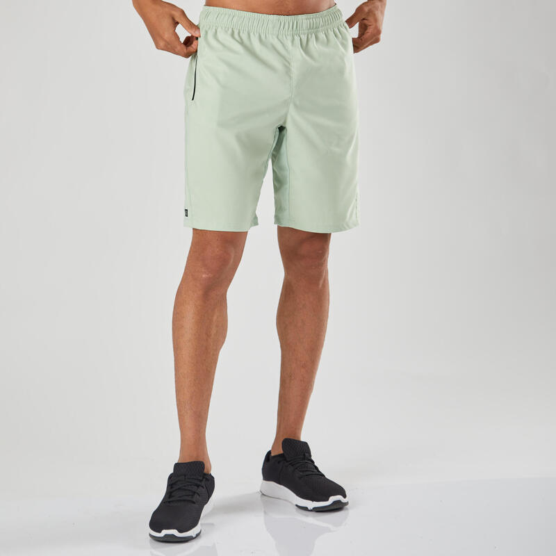 Poza Pantalon scurt 120 Fitness Essentiel buzunare cu fermoare Verde Bărbați - imagine mare 2
