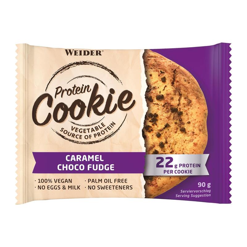 Poza Biscuite vegan 100% cu proteine, ciocolată și caramel 90 g - imagine mare 2