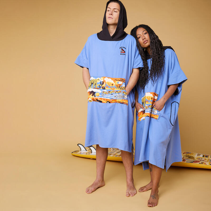 Poza PONCHO SURF 500 Print Loïc Lusnia Adulți - imagine mare 2