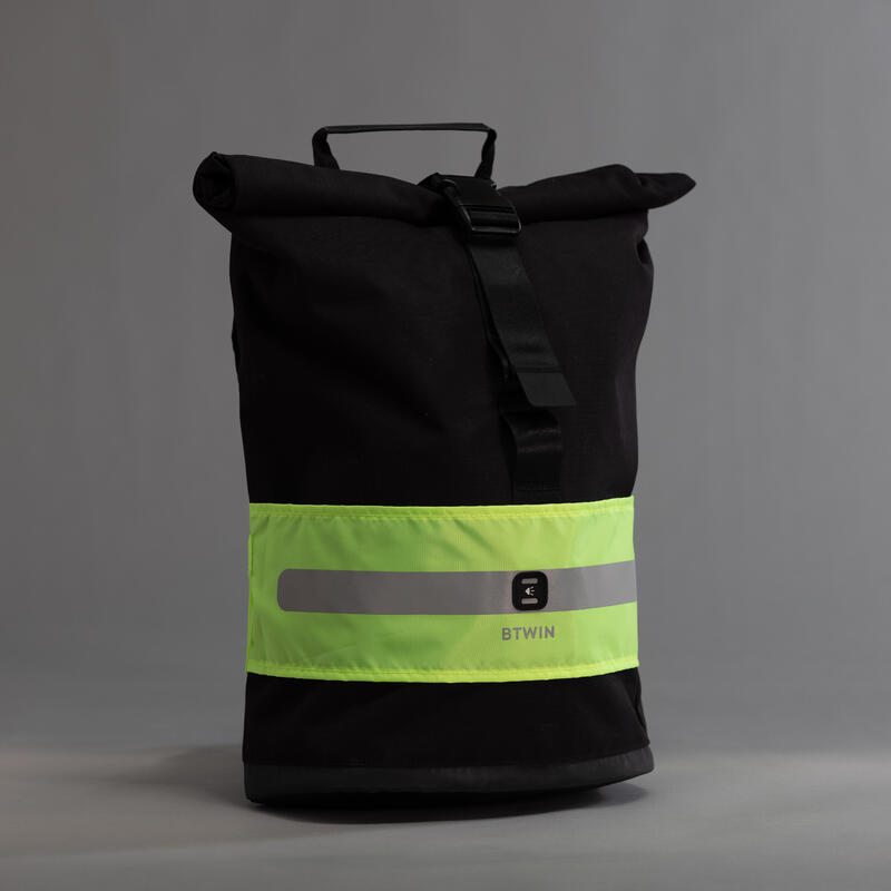 Poza Bandă vizibilitate rucsac ciclism 560 Galben Fluo - imagine mare 2