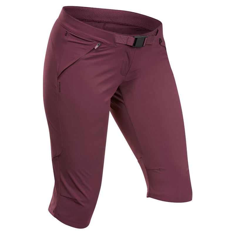 Poza Pantalon 3/4 Drumeție la Munte MH500 Bordo Damă - imagine mare 2