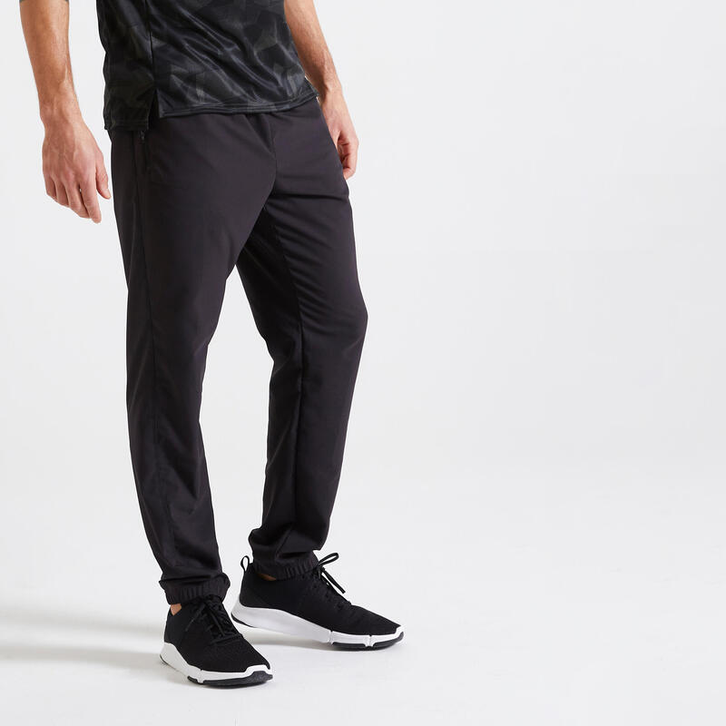 Poza Pantalon de trening 120 Regular Fitness Negru Bărbaţi - imagine mare 2