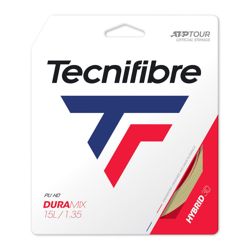 Poza Cordaj Tenis Tecnifibre Multifilament Poliester Duramix 1.35mm Natural - imagine mare 1