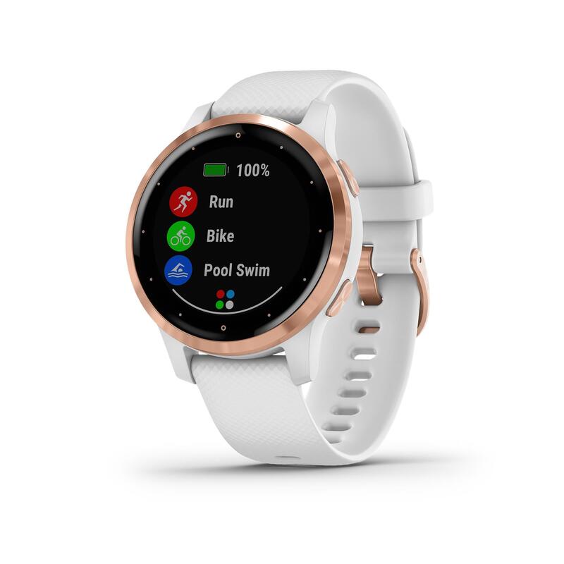 Poza Ceas Smartwatch GPS Vivoactive 4S Alb-Auriu - imagine mare 2