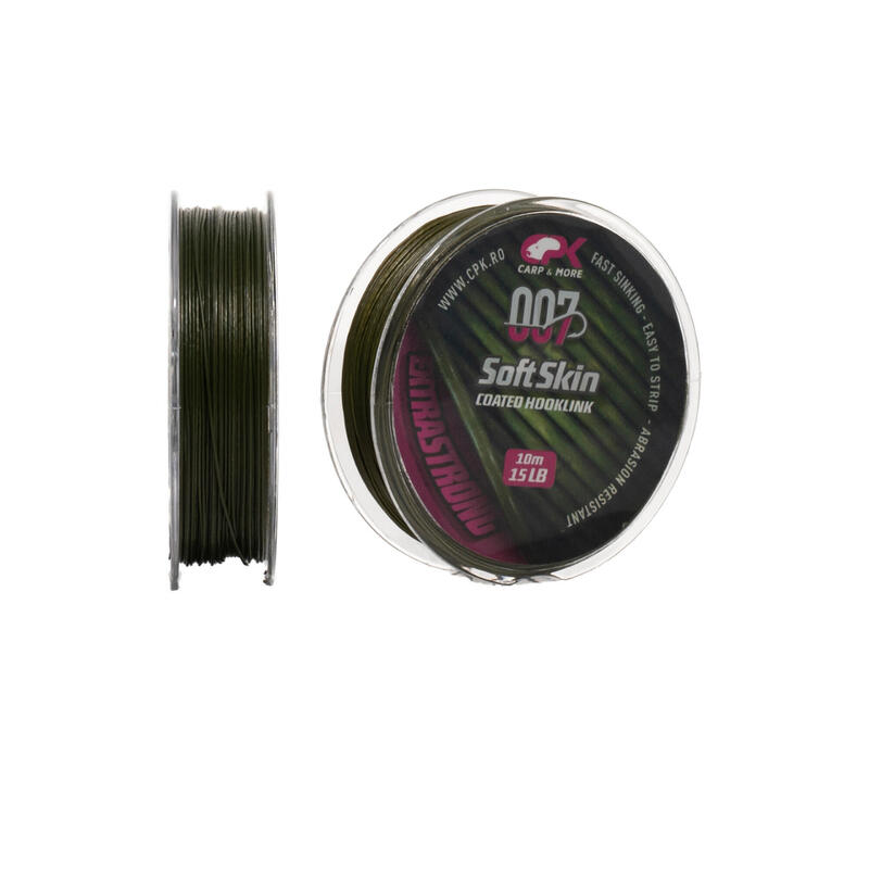 Poza 007 CPK SOFT SKIN Hooklink 15 lb green - imagine mare 2
