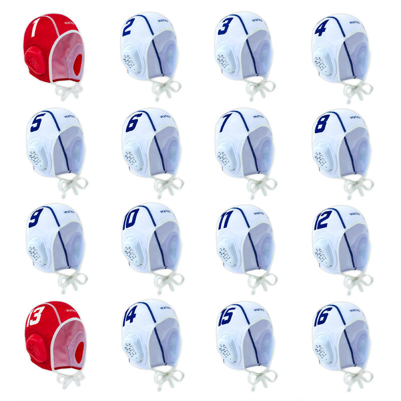 Poza SET DE 16 CĂȘTI WP900 WATER POLO ALB ADULȚI - imagine mare 2