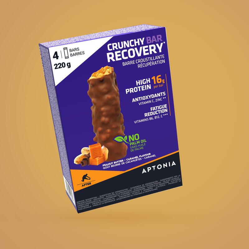 Poza Baton CRUNCHY RECOVERY BAR 4 x 55g Arahide și Caramel - imagine mare 1