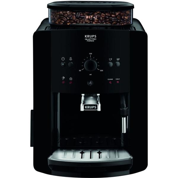Espressor automat Krups Picto Arabica EA811010, 1450 W, 15 bari, Rezervor boabe 260 g, Rezervor apa 1.7 l, Rasnita 3 nivele (Negru)