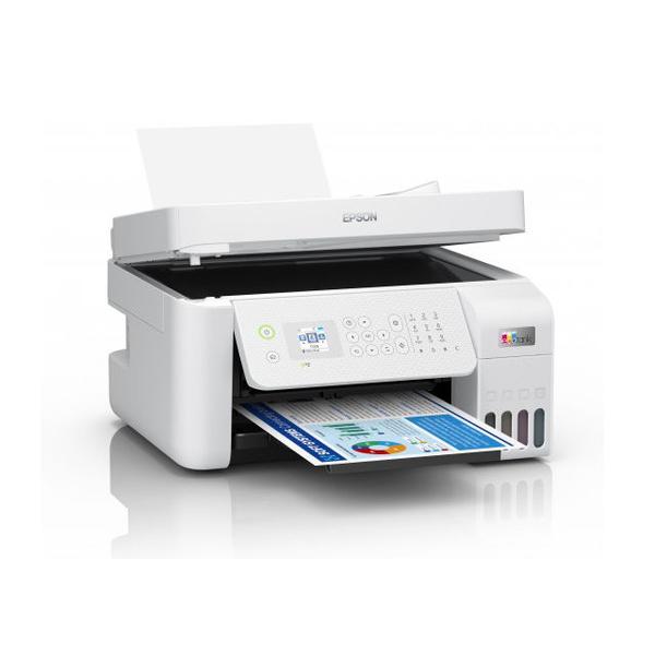 Poza Multifunctional Epson L5296, inkjet, 10ppm, A4, Fax, ADF, Retea, Wireless, USB (Alb)