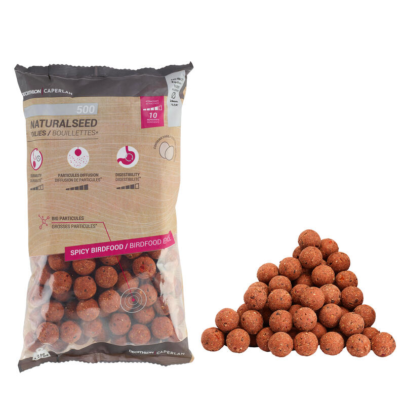 Poza Boilies Pescuit la Crap NATURALSEED 24mm 2kg SpicyBirdfood - imagine mare 1