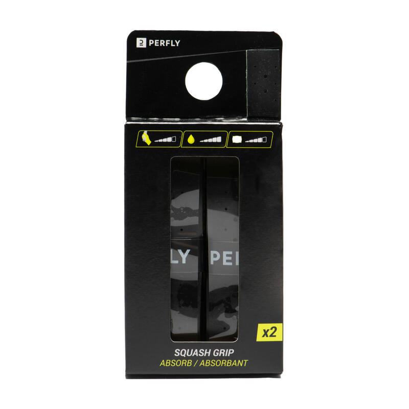 Poza Set 2 Gripuri Squash ABSORB Negru - imagine mare 1