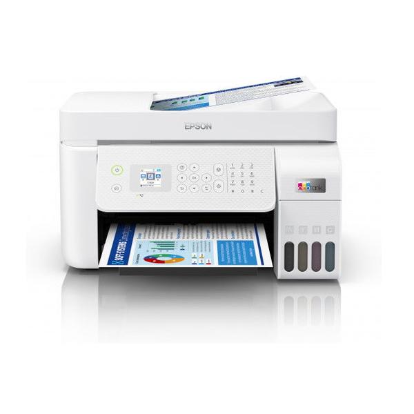 Poza Multifunctional Epson L5296, inkjet, 10ppm, A4, Fax, ADF, Retea, Wireless, USB (Alb)